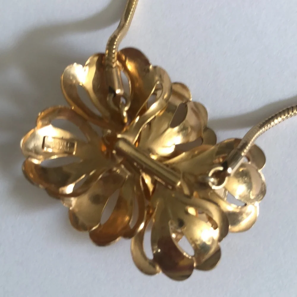 Frostner vintage 12kt gf flower snake chain choker - Picture 9 of 10